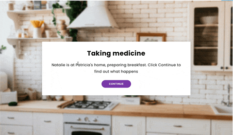 animated GIF showing a demo scenario created in Articulate RIse. Click on the image to see the full version. 
