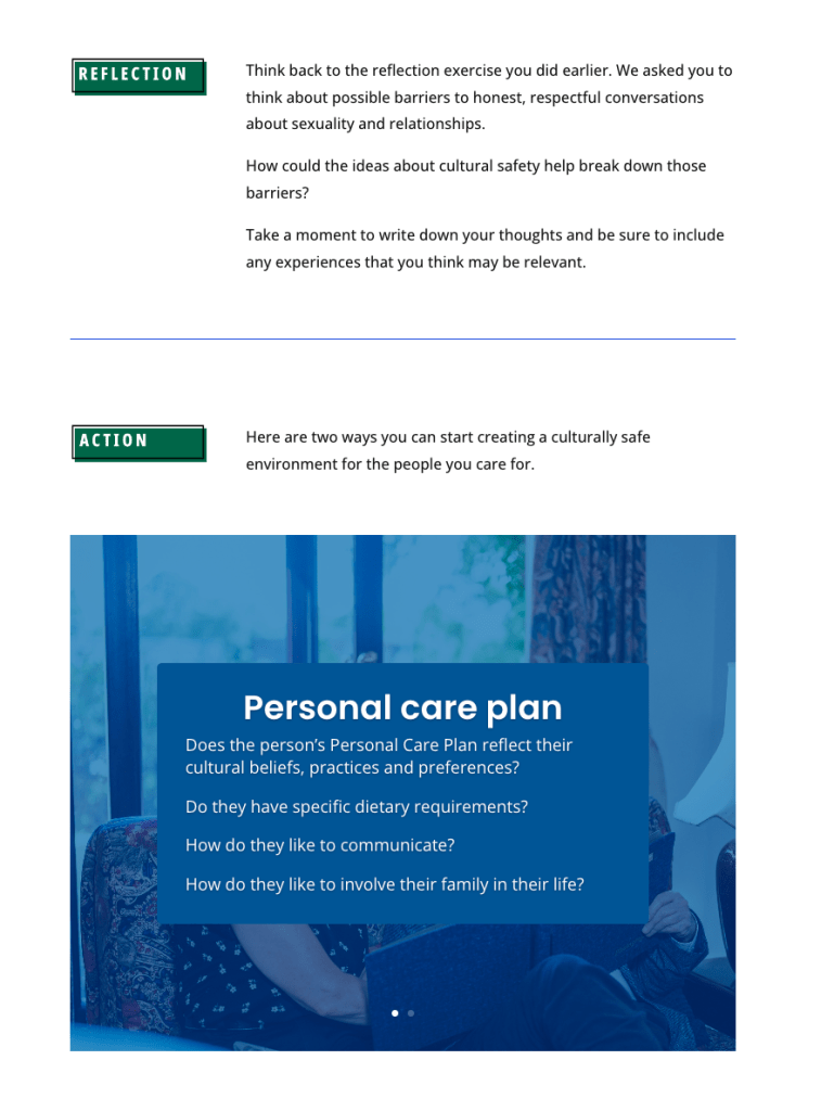 Screenshot illustrating layout of digital learning platform.